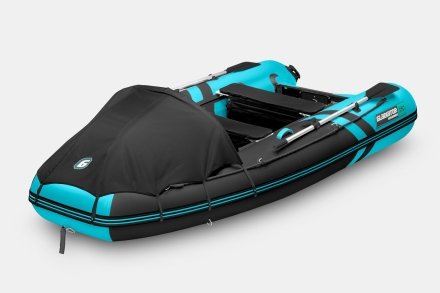 GLADIATOR E 350 PRO AIR Черно-бирюзовый моторная лодка ПВХ, фото 1