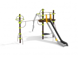 УК 7.109.01 Башня двойная с горкой нерж УК 7.109.01 Башня двойная с горкой нерж