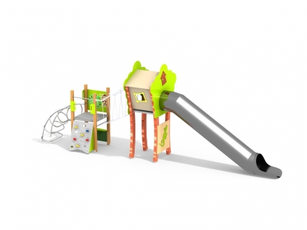 УК 7.925.01 Флекс башня с горкой трубой нерж, фото 1