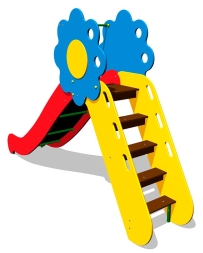 Детская горка Цветик Г044 H=1250 для игровых площадок, фото 2