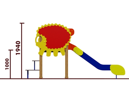 Горка Ёжик 08303.21 H=1000 для детской площадки, фото 2