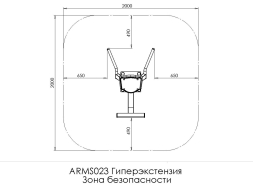 Уличный тренажер гиперэкстензия ARMS023, фото 3