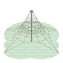 Канатный лаз (бежевый канат + черный крепеж) Romana 601.01.01