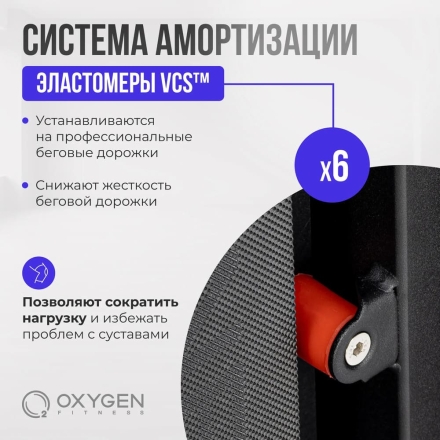 Беговая дорожка домашняя OXYGEN FITNESS M-CONCEPT SPORT (SMOKY), фото 9