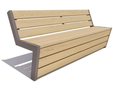 Парковая скамейка Техно, Лиственница (брус 30х120) 1,5 м, фото 2