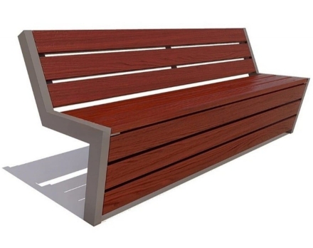 Парковая скамейка Техно, Лиственница (брус 30х120) 1,5 м, фото 3