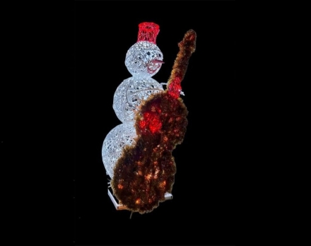 Световая фигура Снеговик-музыкант (высота 2 м), фото 2