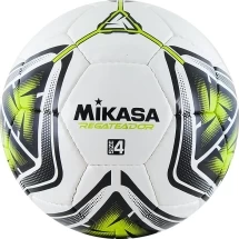 Мяч футб. &quot;MIKASA REGATEADOR4-G&quot;, р.4, 32пан, гл. ПВХ, руч.сш, лат.кам, бело-черн-зеленый