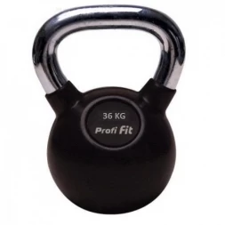 Гиря обрезиненная с хромированной ручкой PROFI-FIT, 36 кг, фото 1