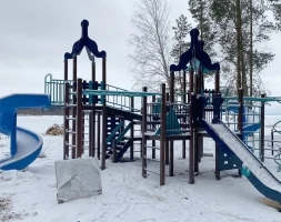 Игровой комплекс Лагуна с металлическим скатом 1500 и винтовыми открытыми скатами Н-2000 ДИО 10113, фото 4
