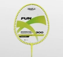KRAFLA Fun 300 Набор для бадминтона: ракетка (2 шт), волан (2 шт)