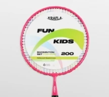 KRAFLA Fun 200 Набор для бадминтона: ракетка (2 шт), волан, поролоновый мяч