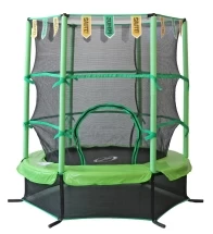 Батут 4,5FT 1,37м SportElite с защитной сеткой внутрь, салатовый, GB30101-4.5FT