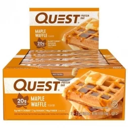 Протеиновые батончики Quest Bar Maple Waffle (Вафли с кленовым сиропом), 12 шт, фото 1