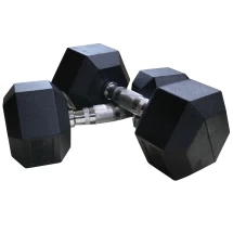 ГЕКСАГОНАЛЬНЫЕ ОБРЕЗИНЕННЫЕ ГАНТЕЛИ DFC DB001-32.5 32.5кг (пара) 
