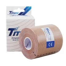 Тейп кинезиологический Tmax Extra Sticky Biege (7,5 см x 5 м), арт. 423914, телесный