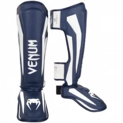 Щитки Venum Elite Navy Blue/White