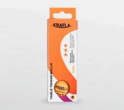 KRAFLA B-OR3000 Набор для настольного тенниса (мяч три звезды 3шт.), фото 2