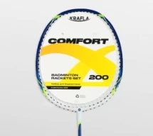KRAFLA Comfort 200 Набор для бадминтона: ракетка (2 шт), волан (2 шт)