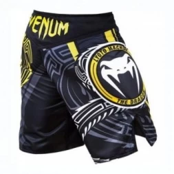 Шорты ММА Venum Lyoto Machida &quot;RYUJIN&quot; Fightshorts - Black/Yellow, фото 2