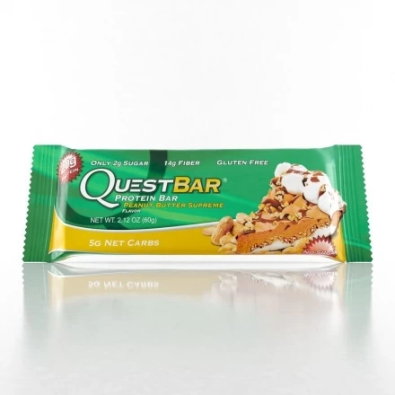 Батончик Quest Nutrition Quest Protein Bar Peanut Butter Supreme (Арахисовое паста), 12 шт, фото 2