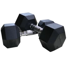 ГЕКСАГОНАЛЬНЫЕ ОБРЕЗИНЕННЫЕ ГАНТЕЛИ DFC DB001-42.5 42.5кг (пара) 