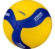 Мяч вол. утяж. &quot;MIKASA VT500W&quot;, р 5, синт.кожа, вес 500г, клееный, сине-желтый