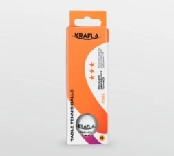 KRAFLA B-WT3000 Набор для настольного тенниса (мяч три звезды 3шт.), фото 2