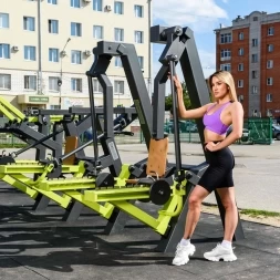 Power-1812.1 Уличный тренажер Жим сидя с переменной нагрузкой Zavodsporta, фото 3