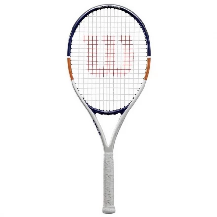 Ракетка б/т Wilson Roland Garros Elite 19, арт. WR029710H, для 5-6лет, алюминий,со струн, бел-син-ор, фото 1