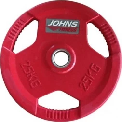 Диск JOHNS цветной 3-х хватовый обрезиненный d51мм, 25кг