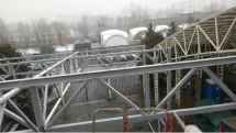 Высокий односкатный навес с большим пролетом