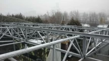 Высокий односкатный навес с большим пролетом