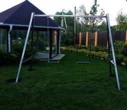 Качели из нержавеющей стали двухместные, фото 2