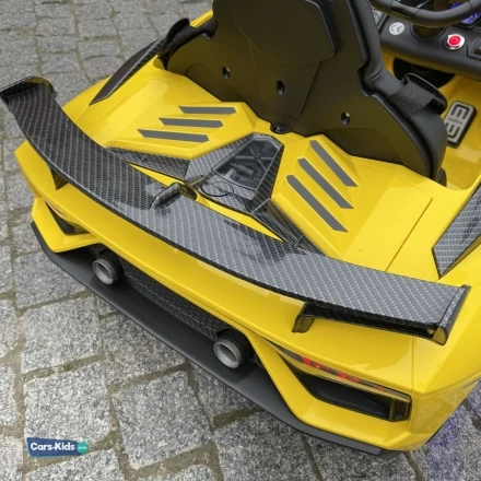 Электромобиль Lamborghini Aventador SVJ A333MP желтый, фото 13