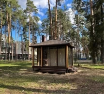 Застекленная беседка АННЭТ с барбекю