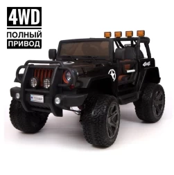Электромобиль Jeep Wrangler 4WD WXE1688 T555MP черный, фото 1