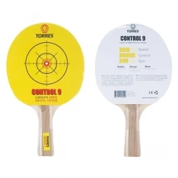 Ракетка для н/т TORRES Control 9, арт.TT0002, для начинающих, накладка 1,8 мм, конич. ручка