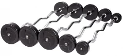 Набор ИЗОГНУТЫХ штанг PROFI-FIT, 10-30 кг, шаг 5 кг. (компл. 5шт)