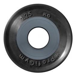 Диск 1,25 кг, для штанги олимпийский, черный