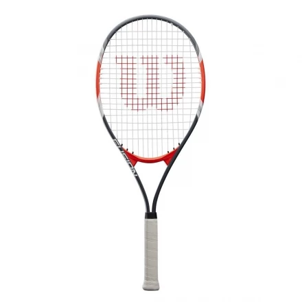 Ракетка б/т Wilson Fusion XL Gr3, арт.WRT30270U3,для любит, алюминий, со струнами, черно-бел-оранж, фото 1
