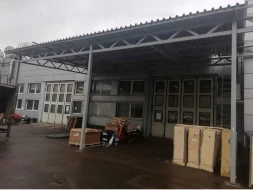 Навес односкатный с профлистом и тентом, фото 5