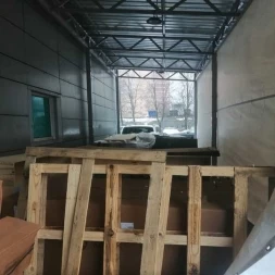 Навес односкатный с профлистом и тентом, фото 7