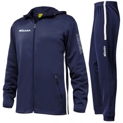 Костюм спортивный муж. с капюш. &quot;MIKASA&quot;, арт. MT546-061-M, р.M, 100% полиэстер, темносине-белый