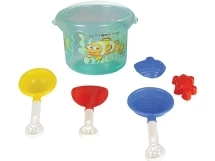 Набор для пляжа и песочницы Pilsan Waved Bucket (06-131)