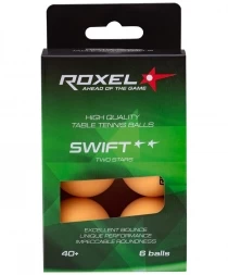 Мяч для настольного тенниса 2* Swift, оранжевый, 6 шт., фото 1