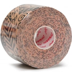 Тейп динамический Dynamic Tape, арт. DT50TT, шир. 5 см, дл. 5 м, телесный/черн. тату, фото 1