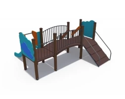 Детский игровой комплекс Литл с металлическим скатом Н-750 ДИО 04013, фото 4