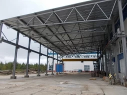 Односкатный навес для грузовых машин
