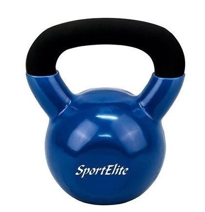 Гиря чугунная с виниловым покрытием SportElite 32 кг, фото 1